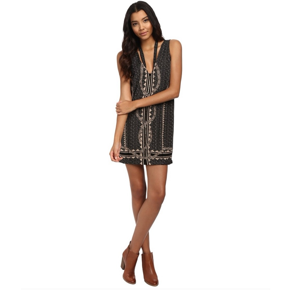 Free People Diamonds & Snakes sleeveless beaded shift dress size small